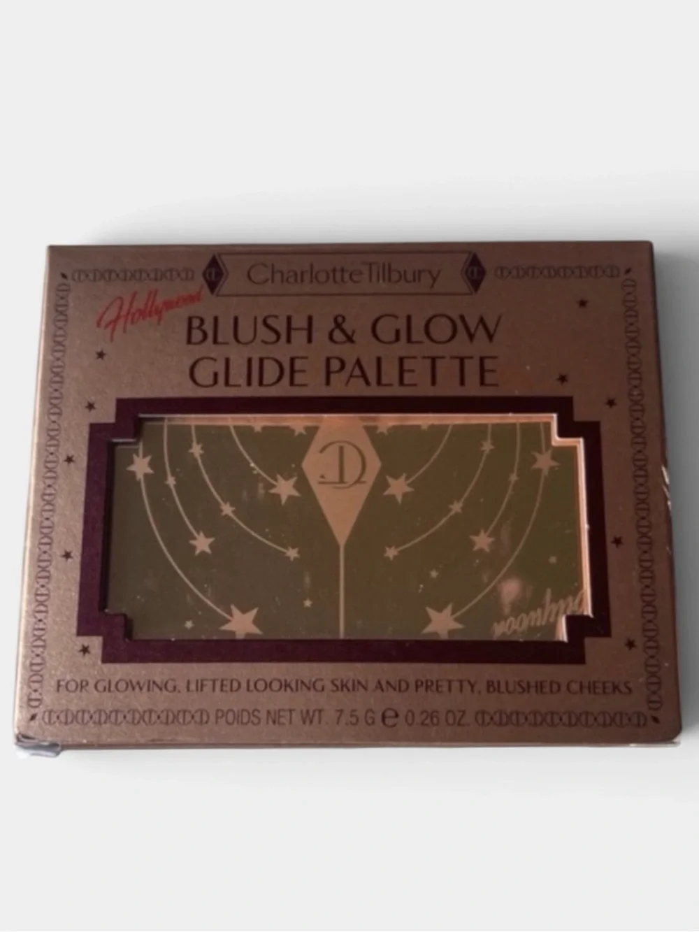 CHARLOTTE TILBURY MINI HOLLYWOOD BLUSH & GLOW PALETTE;—FAIR-MEDIUM